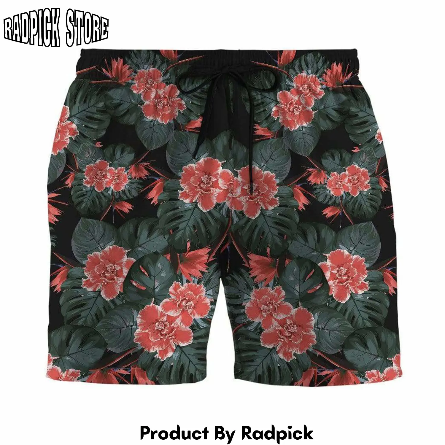 Radpick 3d custom sleeve hawaiian beach shorts swim trunks rp631596